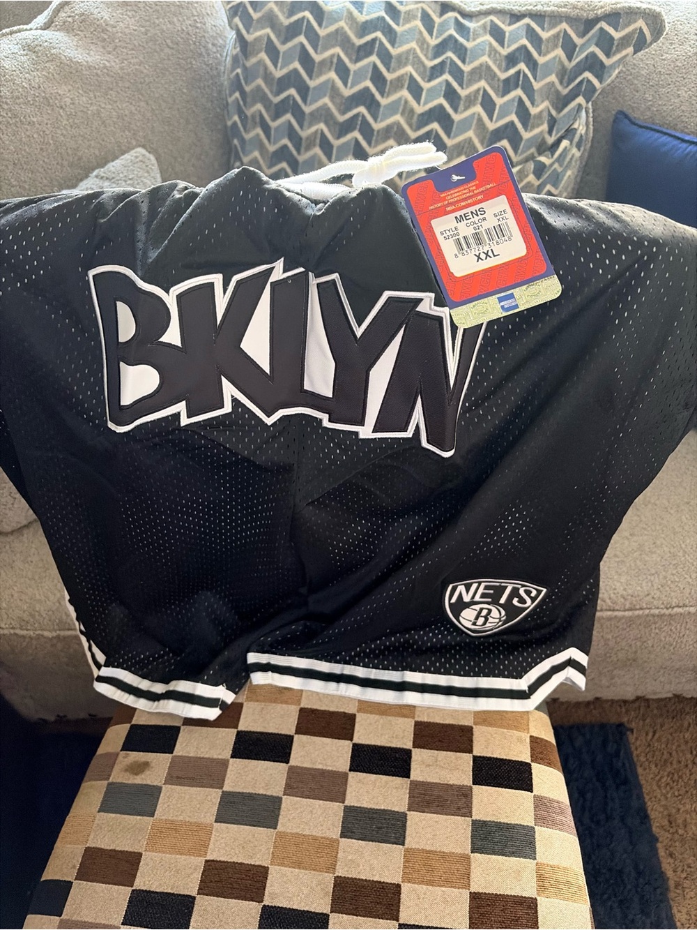 BKLYN Nets Black Mesh Basketball Shorts